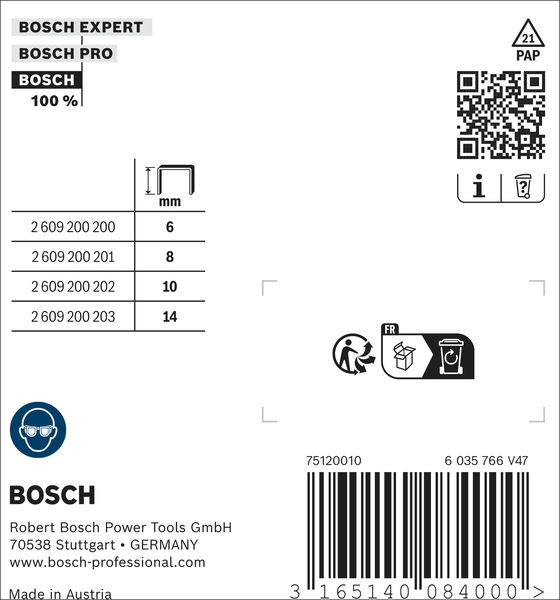 BOSCH Flachdrahtklammern, Typ 51/6 BOSCH Flachdrahtklammern, Typ 51/6