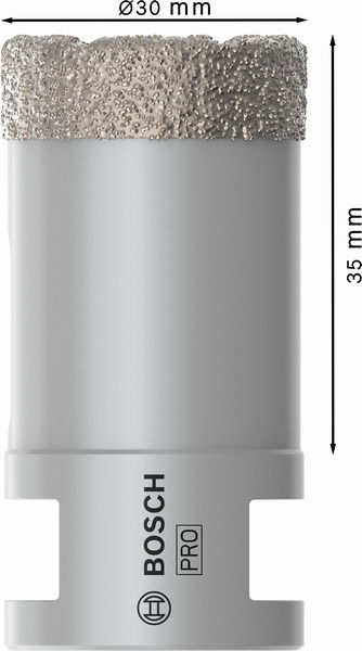 BOSCH PRO Ceramic Trockenbohrkrone, 30 x 35 x 14 mm BOSCH PRO Ceramic Trockenbohrkrone, 30 x 35 x 14 mm