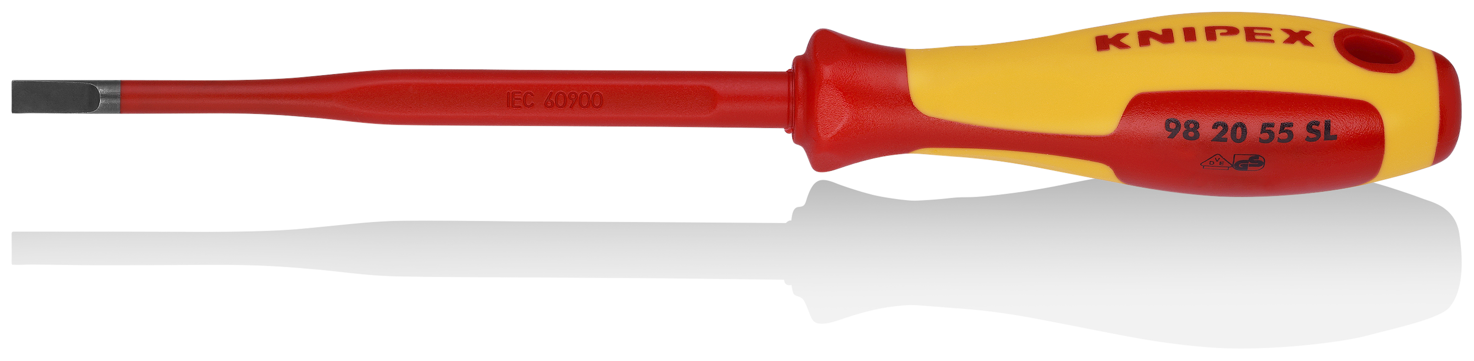 KNIPEX KNIPEX 98 20 55 SL Schraubendreher (Slim) für Schlitzschrauben 232 mm brüniert isolierender Mehrkomponenten-Griff, VDE-geprüft KNIPEX KNIPEX 98 20 55 SL Schraubendreher (Slim) für Schlitzschrauben 232 mm brüniert isolierender Mehrkomponenten-Griff, VDE-geprüft