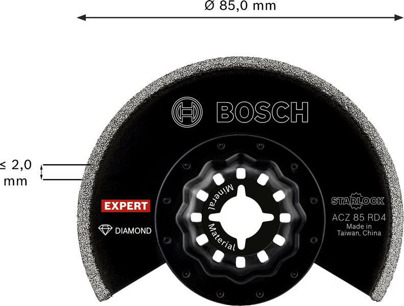 BOSCH EXPERT ACZ 85 RD4 Grout Segment Blade, 85 mm