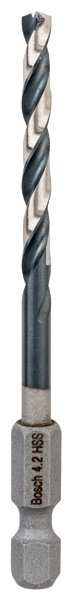 BOSCH HSS-Hex-Schaft Spiralbohrer 4,2 mm BOSCH HSS-Hex-Schaft Spiralbohrer 4,2 mm