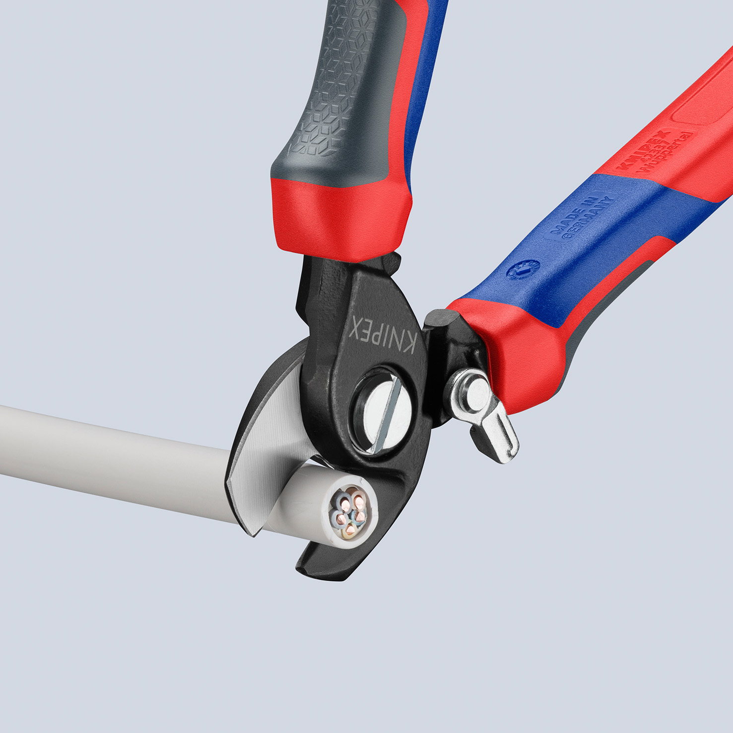 KNIPEX KNIPEX 95 22 165 Kabelschere mit Öffnungsfeder 165 mm brüniert mit Comfort-Griffen KNIPEX KNIPEX 95 22 165 Kabelschere mit Öffnungsfeder 165 mm brüniert mit Comfort-Griffen