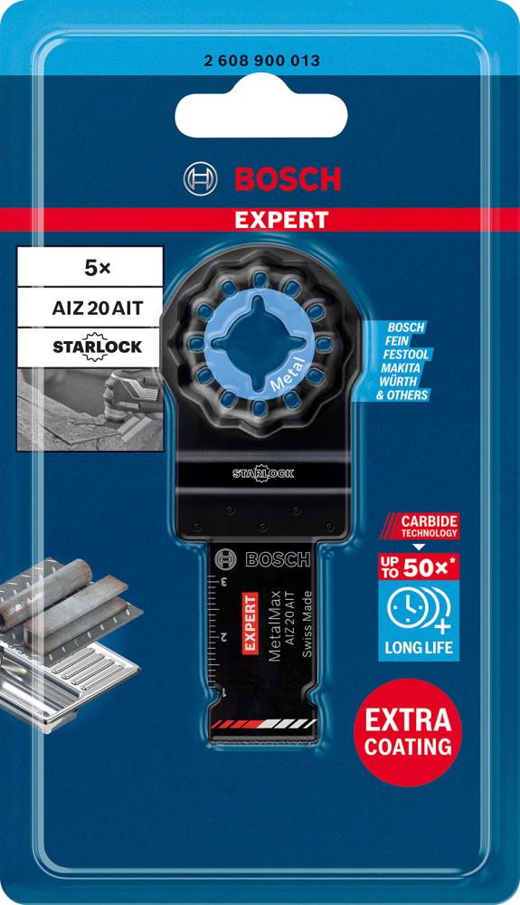 BOSCH EXPERT MetalMax AIZ 20 AIT Tauchsägeblatt, 40x20 mm, 5-tlg. BOSCH EXPERT MetalMax AIZ 20 AIT Tauchsägeblatt, 40x20 mm, 5-tlg.
