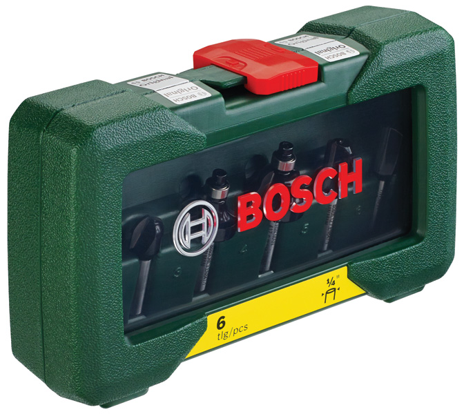 BOSCH 6-teiliges HM-Fräser-Set (1/4" Schaft) BOSCH 6-teiliges HM-Fräser-Set (1/4" Schaft)