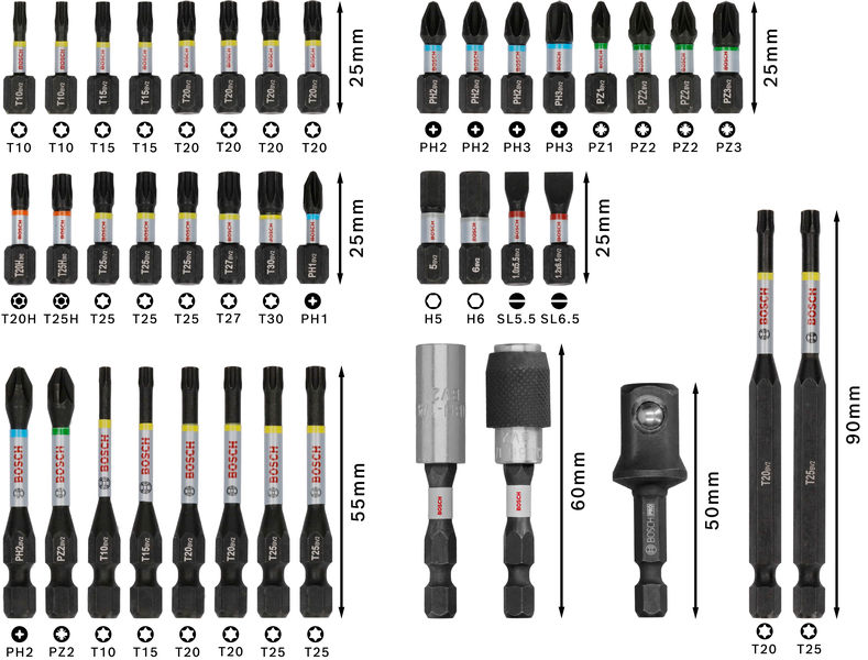 BOSCH PRO Impact Schrauberbit Set, 41-tlg.