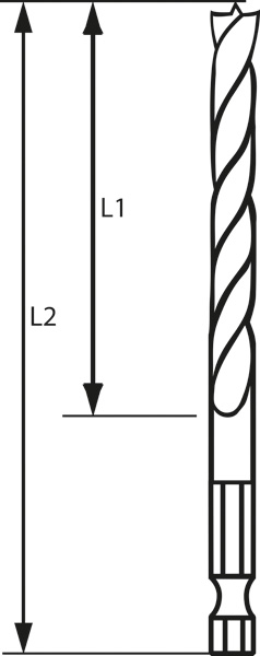 BOSCH Holzspiralbohrer mit 1/4-Zoll Sechskantschaft, 10 x 87 x 133 mm BOSCH Holzspiralbohrer mit 1/4-Zoll Sechskantschaft, 10 x 87 x 133 mm