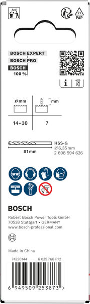 BOSCH Aufsteckhalter und Zentrierbohrer für Lochsäge, 14-30 x 44 mm