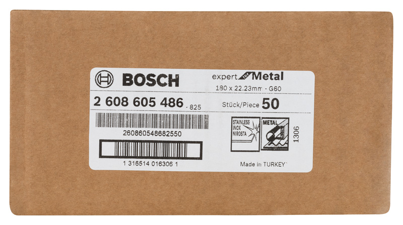 BOSCH Fiberschleifscheibe R444 Expert for Metal, Korund, 180 mm, 22,23 mm, 60 BOSCH Fiberschleifscheibe R444 Expert for Metal, Korund, 180 mm, 22,23 mm, 60