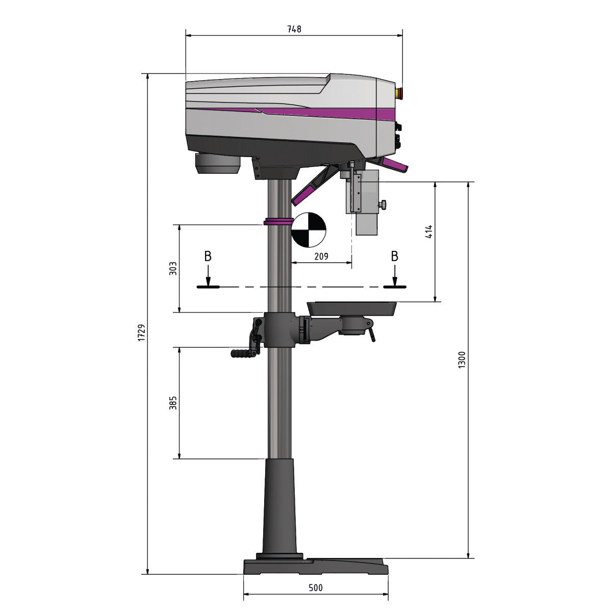 OPTIMUM Säulenbohrmaschine OPTIdrill DP 26-F (400 V) OPTIMUM Säulenbohrmaschine OPTIdrill DP 26-F (400 V)
