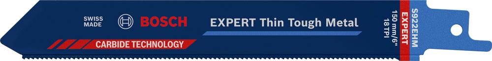 BOSCH EXPERT ‘Thin Tough Metal’ S 922 EHM Säbelsägeblatt, 1 Stück BOSCH EXPERT ‘Thin Tough Metal’ S 922 EHM Säbelsägeblatt, 1 Stück