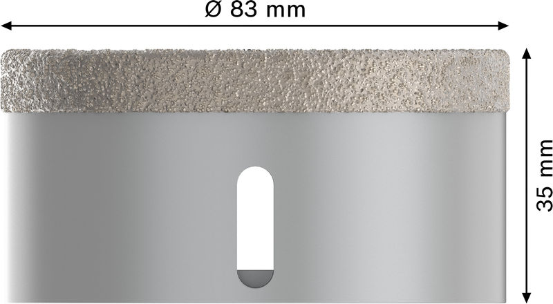 BOSCH PRO Ceramic dry Trockenbohrkrone, 83 x 35 mm, X-Lock BOSCH PRO Ceramic dry Trockenbohrkrone, 83 x 35 mm, X-Lock