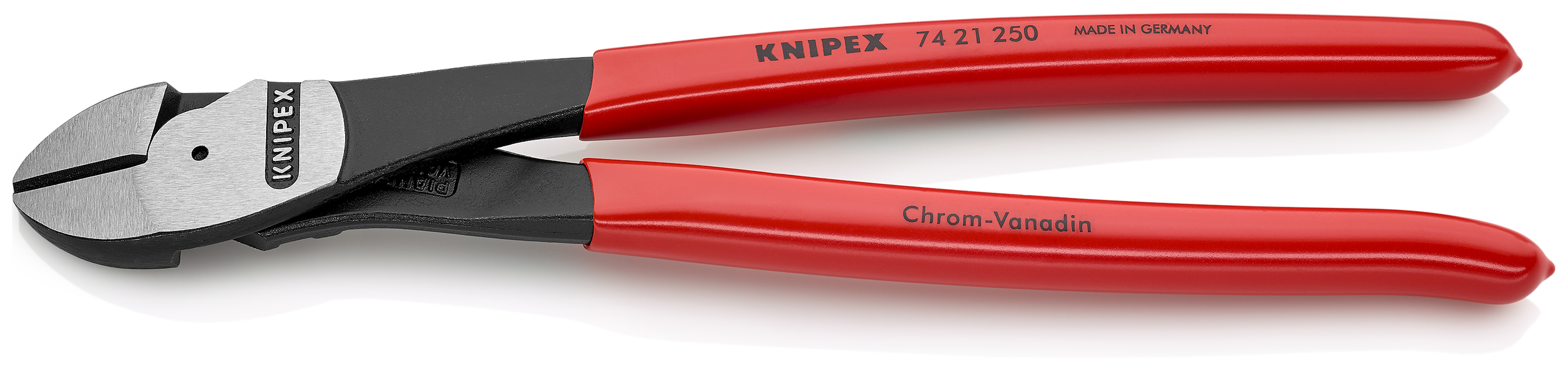 KNIPEX KNIPEX 74 21 250 Kraft-Seitenschneider 250 mm schwarz atramentiert mit Kunststoff überzogen poliert KNIPEX KNIPEX 74 21 250 Kraft-Seitenschneider 250 mm schwarz atramentiert mit Kunststoff überzogen poliert