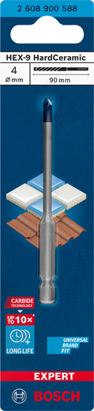 BOSCH EXPERT HEX-9 Hard Ceramic Bohrer, 4x90 mm