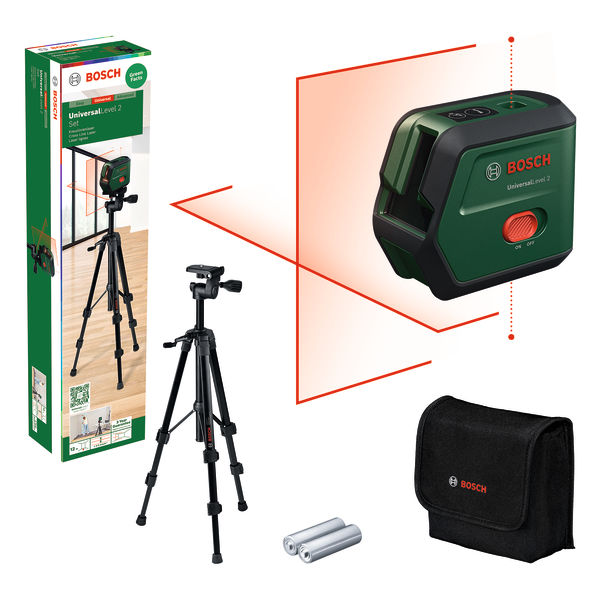 BOSCH Kreuzlinien-Laser UniversalLevel 2 Set BOSCH Kreuzlinien-Laser UniversalLevel 2 Set