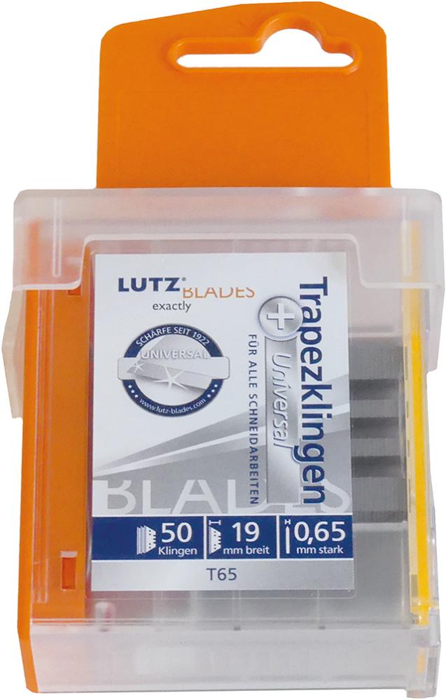 LUTZ Trapezklinge TGL65 61x18,7x0,65mm, 50 Stück im Spender LUTZ Trapezklinge TGL65 61x18,7x0,65mm, 50 Stück im Spender