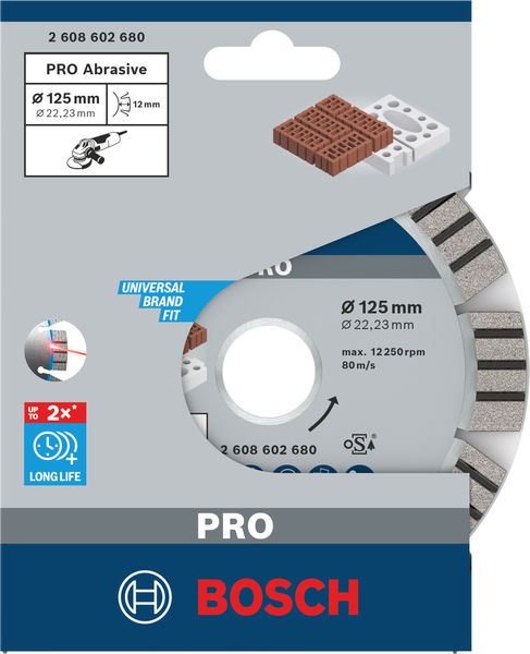 BOSCH PRO Abrasive Diamanttrennscheibe, 125 x 22,23 mm