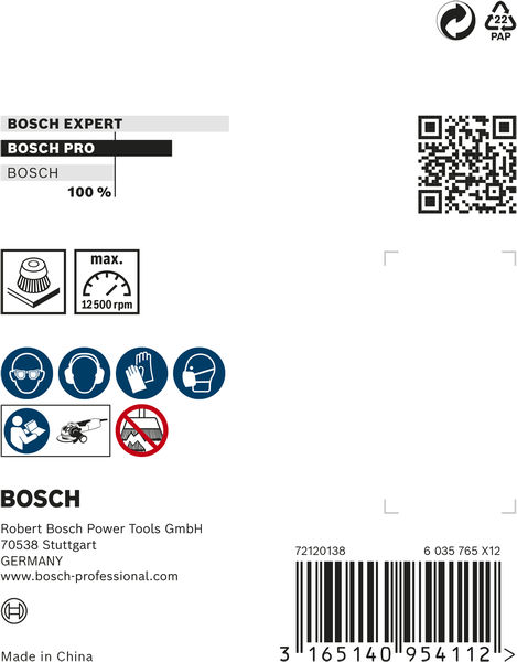 BOSCH X-LOCK Topfbürste 75 mm, gewellter Stahldraht BOSCH X-LOCK Topfbürste 75 mm, gewellter Stahldraht