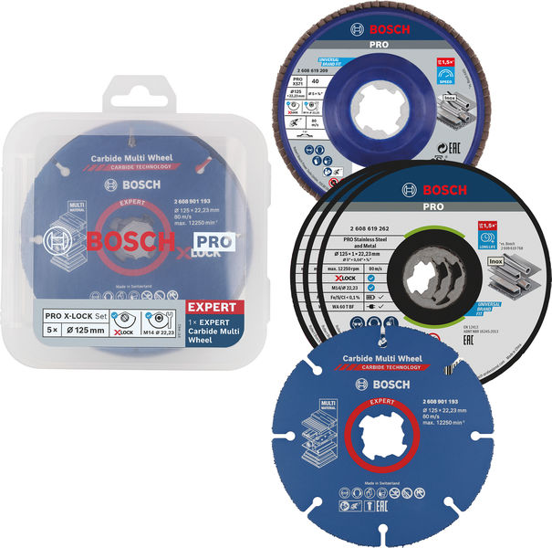 BOSCH PRO Cutting and Grinding Set für X-Lock, 125 x 1 x 22,23 mm, 5-tlg. BOSCH PRO Cutting and Grinding Set für X-Lock, 125 x 1 x 22,23 mm, 5-tlg.