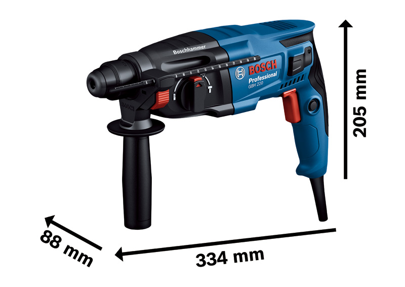 BOSCH Bohrhammer mit SDS plus GBH 2-21: Schnellspannbohrfutter SDS plus-Adapter