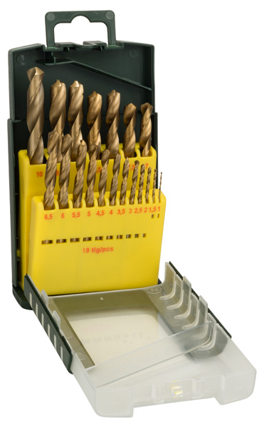 BOSCH 19-teiliges HSS-TiN-Metallbohrer-Set BOSCH 19-teiliges HSS-TiN-Metallbohrer-Set