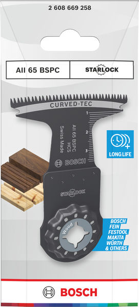 BOSCH AII 65 BSPC Holz Tauchsägeblatt, Starlock, 65 x 40 mm BOSCH AII 65 BSPC Holz Tauchsägeblatt, Starlock, 65 x 40 mm