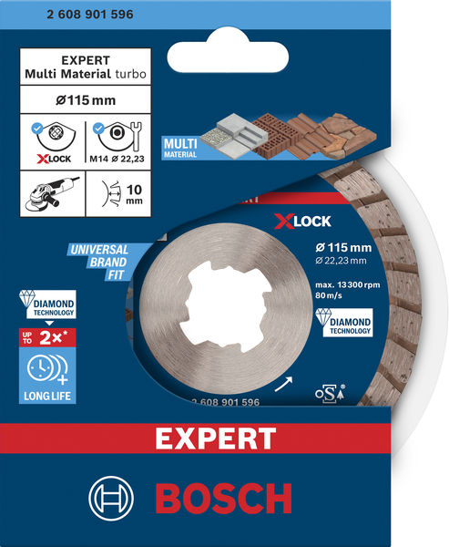 BOSCH EXPERT Multi Material X-LOCK Diamanttrennscheiben, 115x22,23x2,4x12 mm BOSCH EXPERT Multi Material X-LOCK Diamanttrennscheiben, 115x22,23x2,4x12 mm