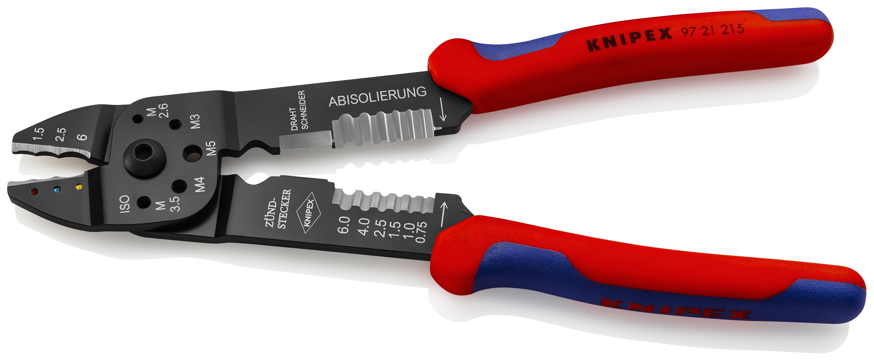KNIPEX KNIPEX 97 21 215 SB Crimpzange 230 mm schwarz lackiert mit Mehrkomponenten-Hüllen KNIPEX KNIPEX 97 21 215 SB Crimpzange 230 mm schwarz lackiert mit Mehrkomponenten-Hüllen