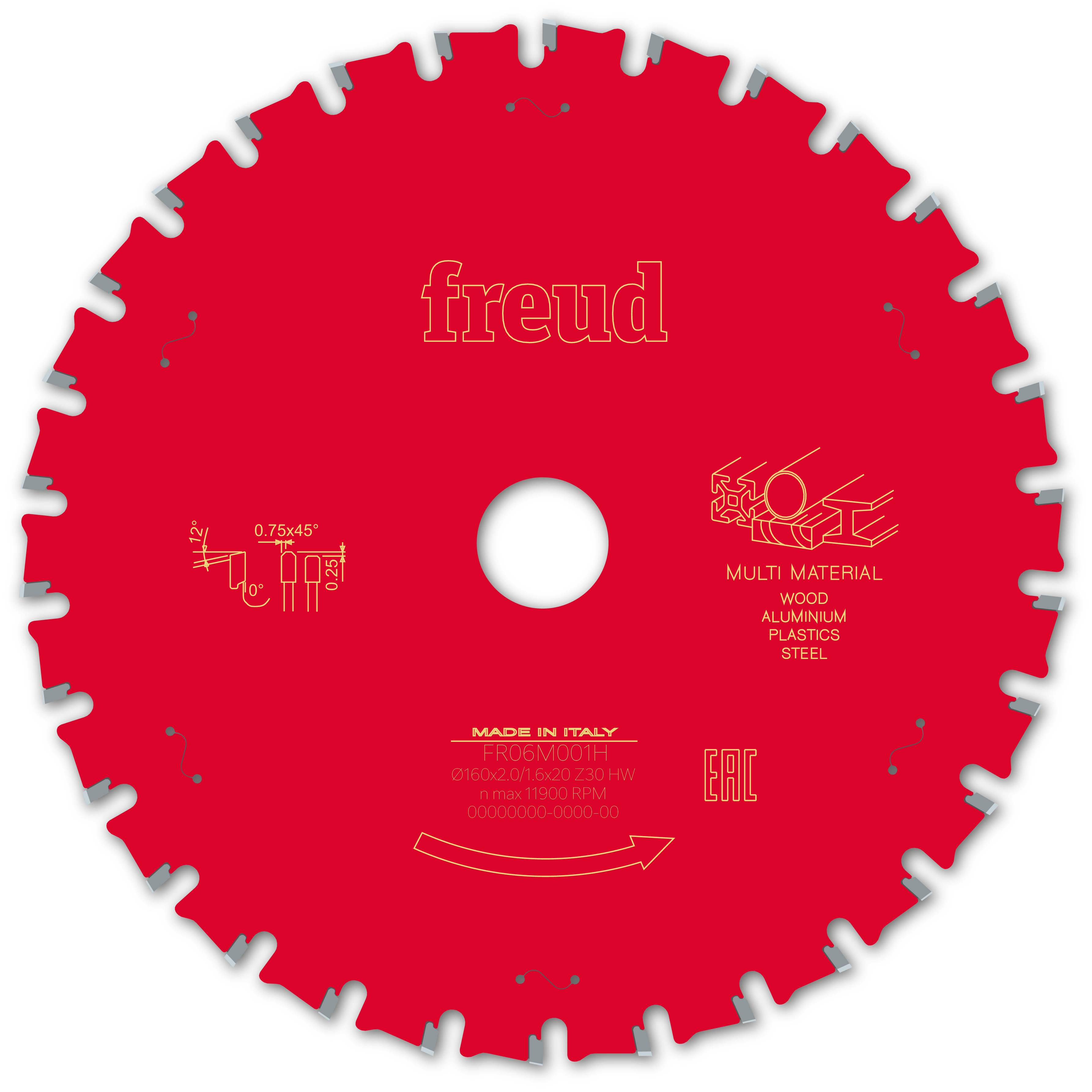 FREUD Kreissägeblatt Multimaterial 160x20x2,0/1,6mm Z30 FREUD Kreissägeblatt Multimaterial 160x20x2,0/1,6mm Z30