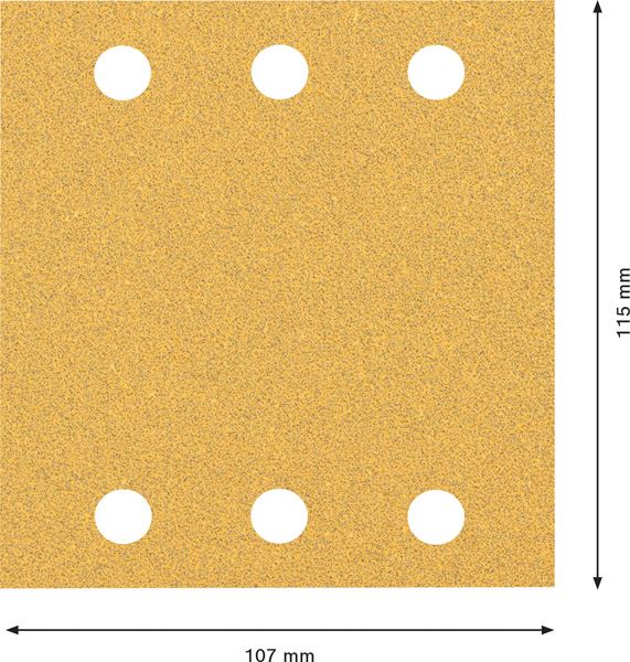BOSCH EXPERT C470 Schleifblatt, 115x107mm, K60, 6 Löcher, 10-tlg. BOSCH EXPERT C470 Schleifblatt, 115x107mm, K60, 6 Löcher, 10-tlg.