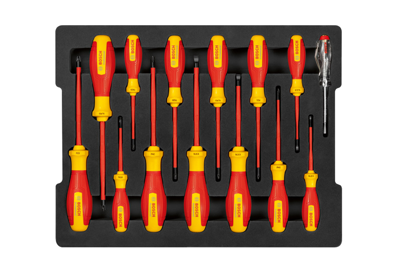 BOSCH Combo Kit VDE-Schraubendreher-Set gemischt, 14-tlg. BOSCH Combo Kit VDE-Schraubendreher-Set gemischt, 14-tlg.