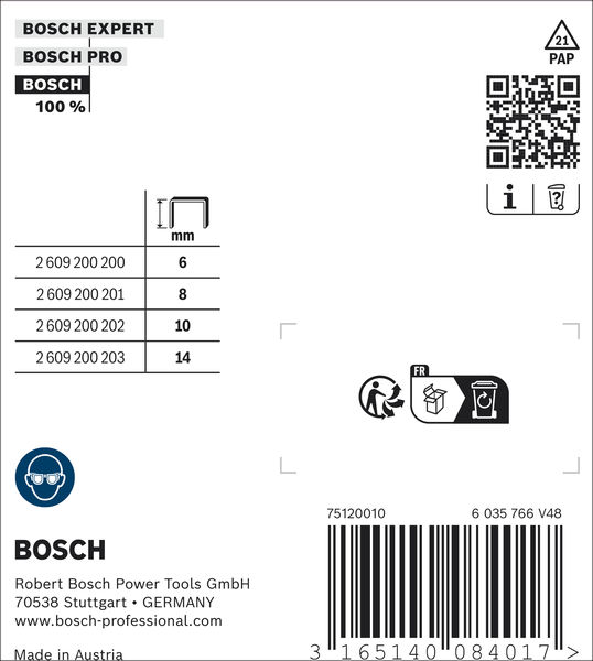 BOSCH Flachdrahtklammern, Typ 51/8 BOSCH Flachdrahtklammern, Typ 51/8