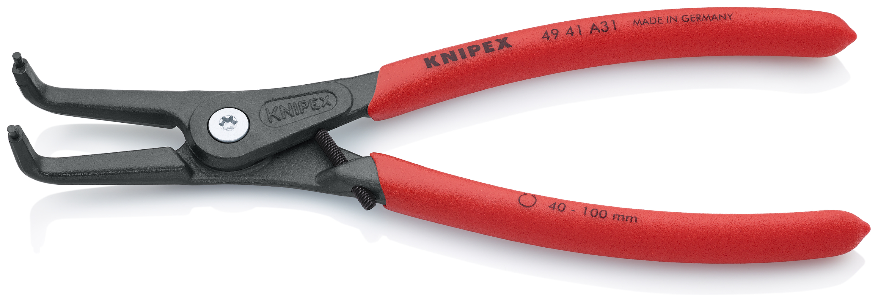 KNIPEX KNIPEX 49 41 A31 Präzisions-Sicherungsringzange für Außenringe auf Wellen 210 mm grau atramentiert mit rutschhemmendem Kunststoff überzogen KNIPEX KNIPEX 49 41 A31 Präzisions-Sicherungsringzange für Außenringe auf Wellen 210 mm grau atramentiert mit rutschhemmendem Kunststoff überzogen