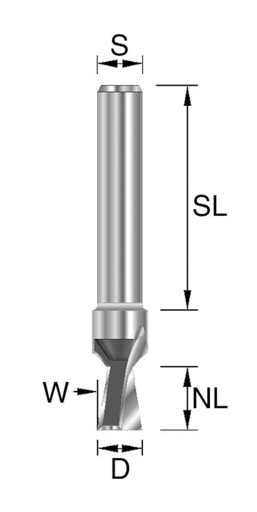 Brück HW-Gratfräser D12,7, NL12,7