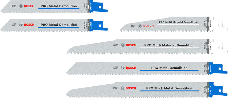 BOSCH PRO Demolition Säbelsägeblatt Set, 6-tlg.