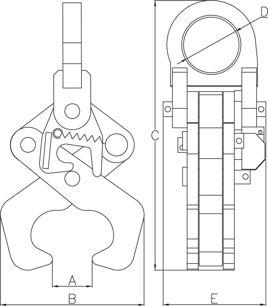 PLANETA Trägergreifer RG-2 Tragfähigkeit 2000 kg