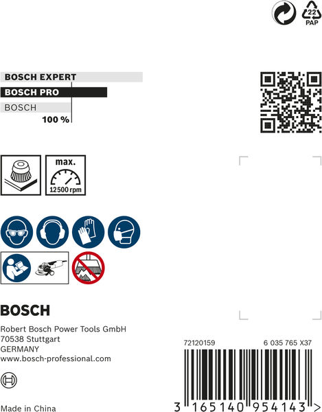 BOSCH PRO Stainless Steel clean X-Lock Topfbürste, 75 x 0,3 mm