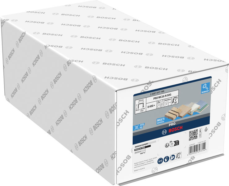BOSCH PRO MC16-N 50G Kronenklammerr mit mittlerem Rücken, 1,6/16 g, 50 mm