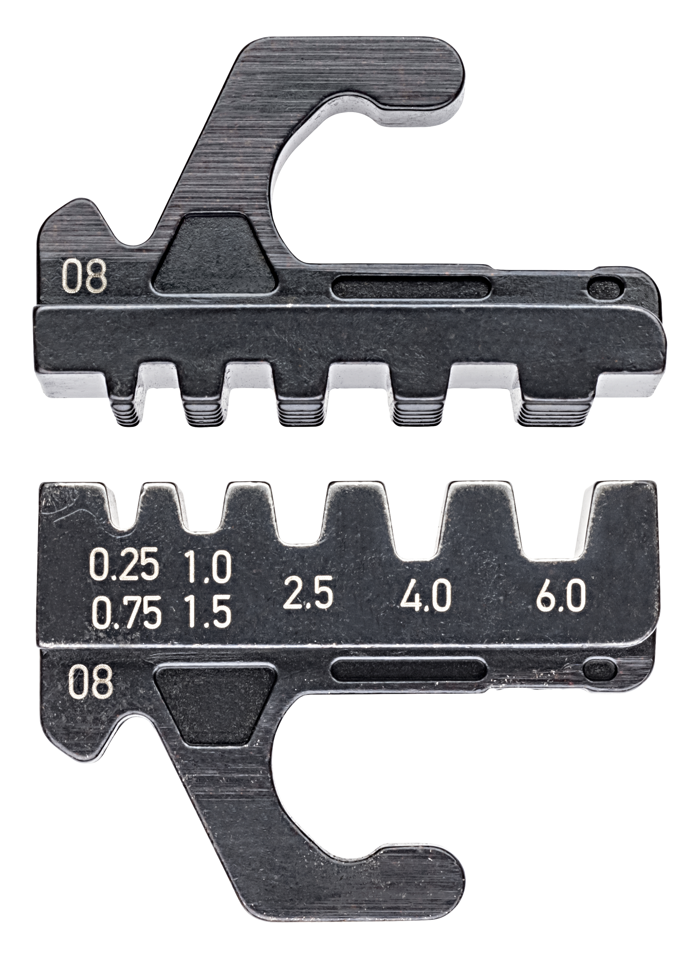 KNIPEX KNIPEX 97 39 08 Crimpeinsatz für isolierte + unisolierte Aderendhülsen 0,25 - 6 mm² KNIPEX KNIPEX 97 39 08 Crimpeinsatz für isolierte + unisolierte Aderendhülsen 0,25 - 6 mm²