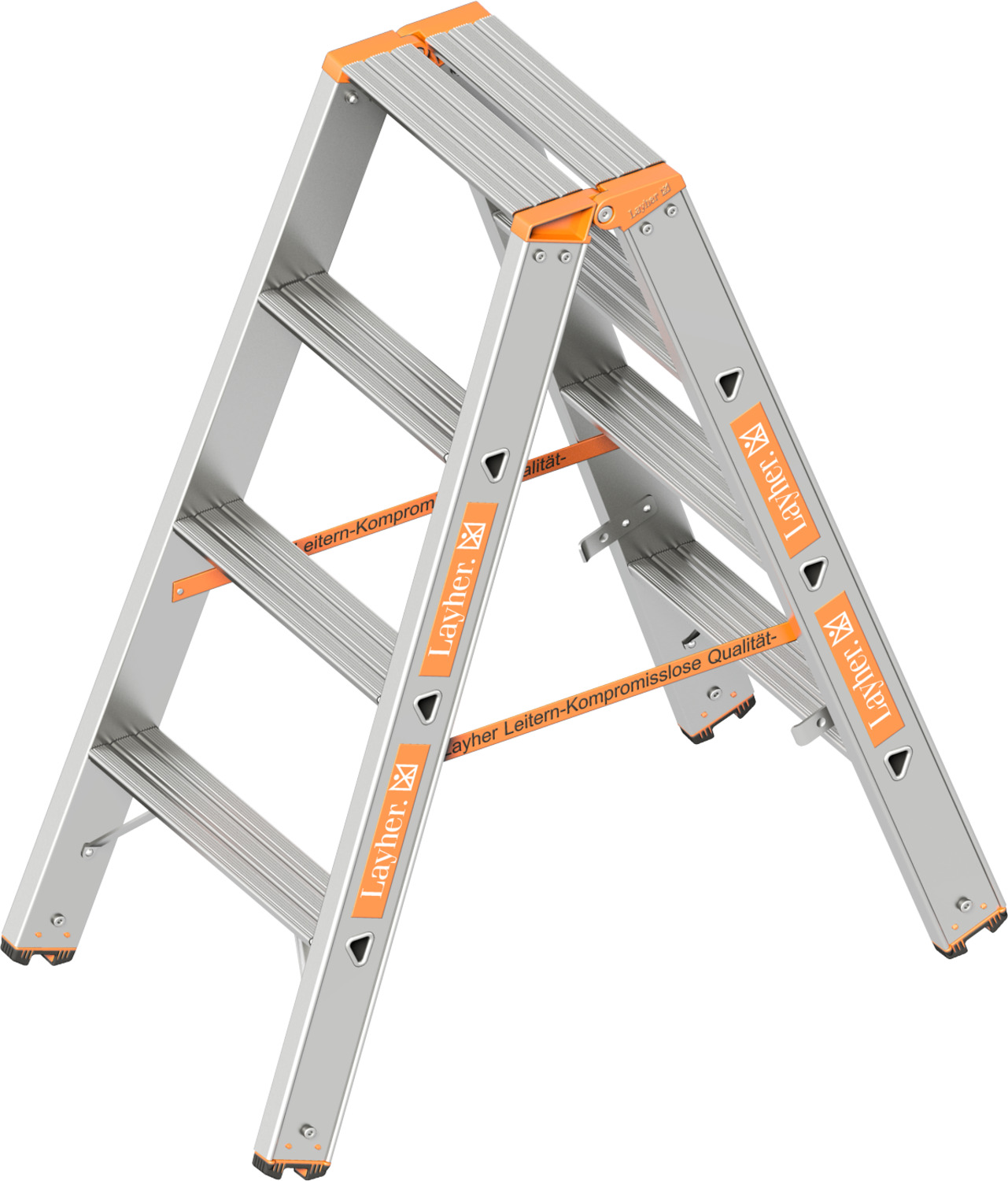 LAYHER Stufenstehleiter TOPIC 1043, 2x4 Stufen