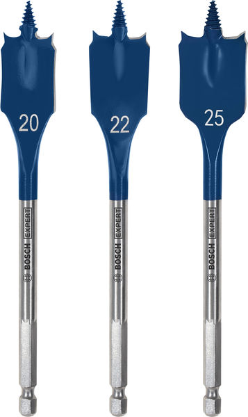 BOSCH EXPERT Self Cut Speed Flachfräsbohrer-Set, 20/22/25 mm, 3-tlg. BOSCH EXPERT Self Cut Speed Flachfräsbohrer-Set, 20/22/25 mm, 3-tlg.