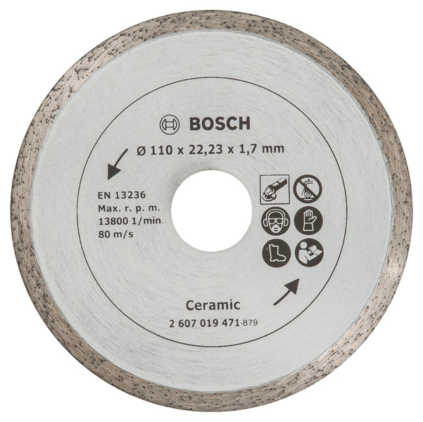 BOSCH Diamanttrennscheibe für Fliesen, Durchmesser: 110 mm