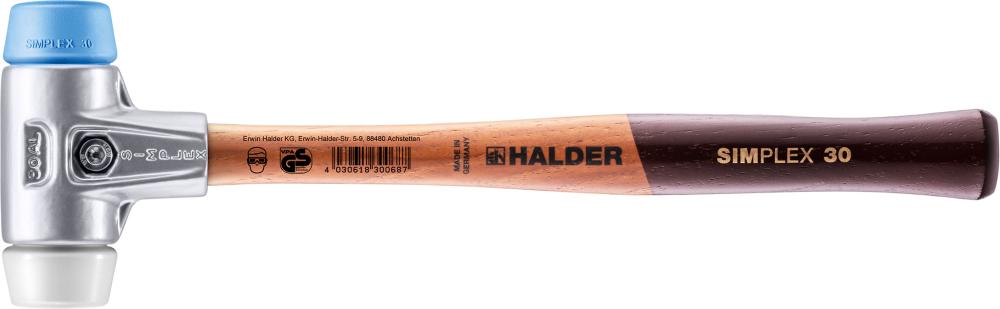 HALDER Simplex-Schonhammer TPE-soft/Superplastik, Ø30mm