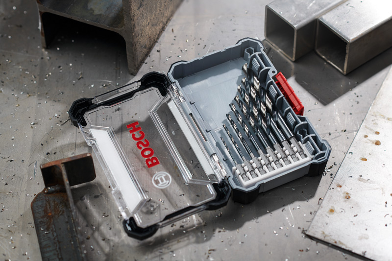 BOSCH PRO Metal HSS-G Impact Spiralbohrer Set, 8-tlg., in Box