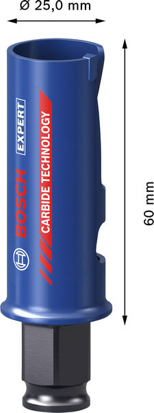 BOSCH EXPERT Construction Material Power Change Plus Lochsäge, 25 x 60 mm BOSCH EXPERT Construction Material Power Change Plus Lochsäge, 25 x 60 mm
