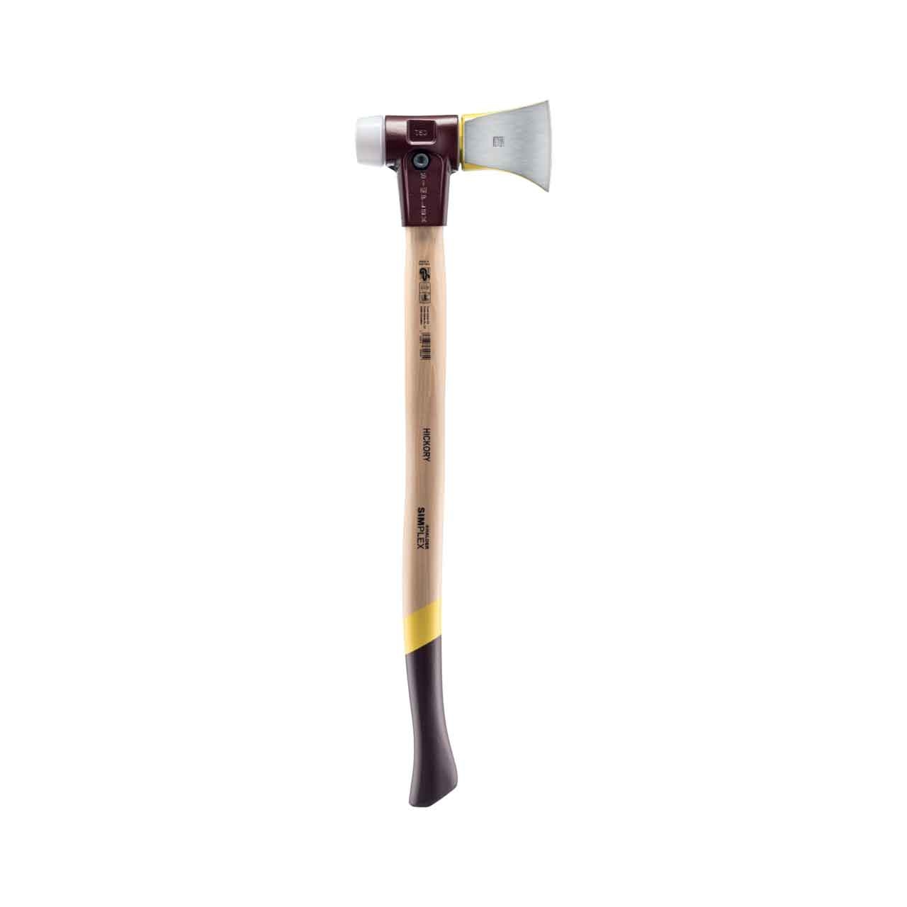 HALDER SIMPLEX-Spaltaxt schlanke Form mit TE-Gehäuse und Hickorystiel Ø 50 / Stiel 685 mm Einsatz Nylon inkl. Lederschneidschutz
