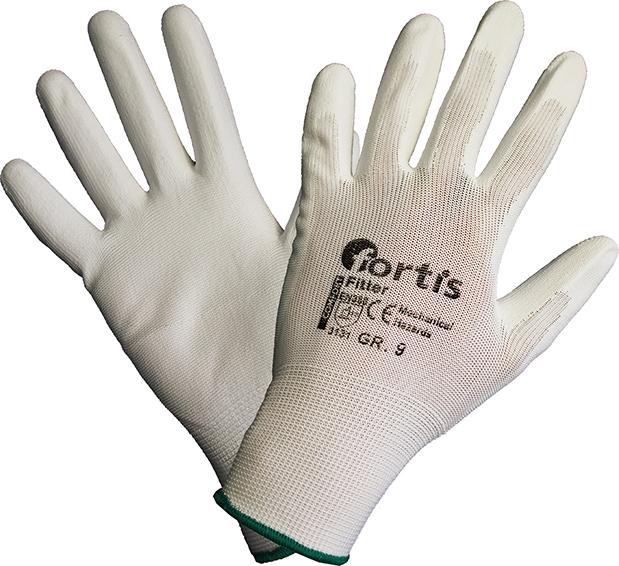 FORTIS Handschuh Fitter, PU/Nylon,weiß, Gr.10 FORTIS