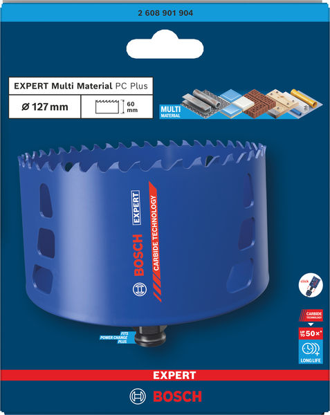 BOSCH EXPERT Multi Material Power Change Plus-Lochsäge, 127 x 60 mm BOSCH EXPERT Multi Material Power Change Plus-Lochsäge, 127 x 60 mm