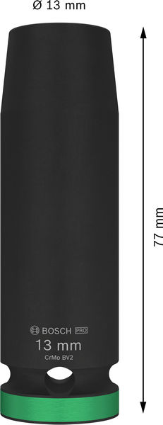 BOSCH PRO Impact Steckschlüsselsatz, 1/2", 13 mm, tief