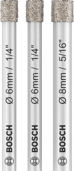 BOSCH PRO Ceramic dry Bohrer-Set, 6 x 66, 6 x 66, 8 x 66 mm, 3-tlg. BOSCH PRO Ceramic dry Bohrer-Set, 6 x 66, 6 x 66, 8 x 66 mm, 3-tlg.
