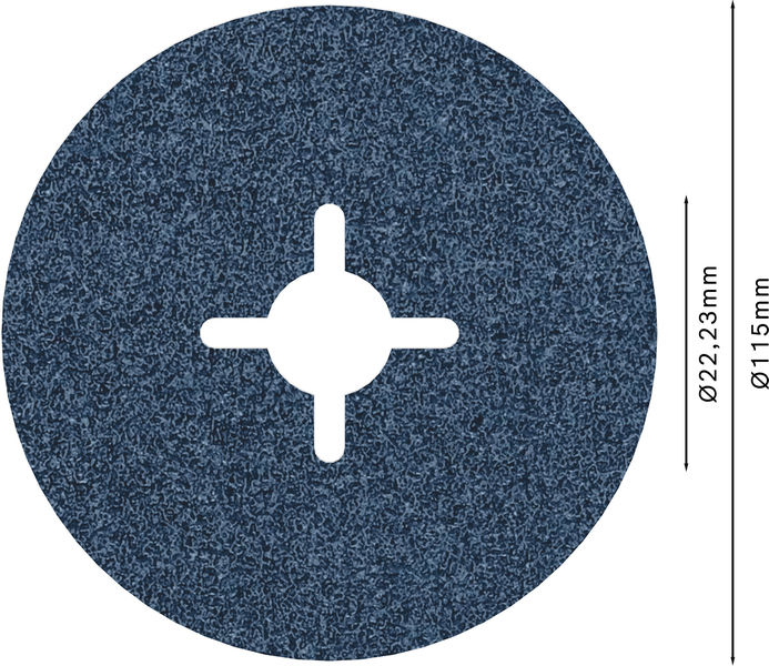 BOSCH PRO R574 Fiberscheibe, 115 mm, G60